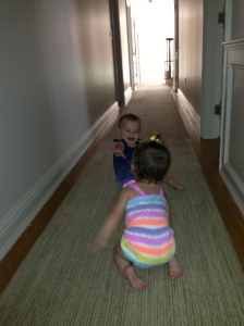 Dyl excited to see Ally coming toward her!
