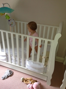 no joke- BOTH girls had their pants off and out of the crib after their morning nap...hmmm...