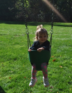 happy on the swings!